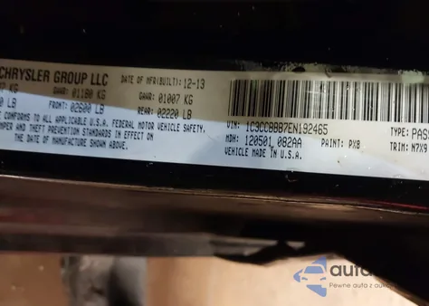 2014 Chrysler 200 Touring from USA, damaged, VIN 1C3CCBBB7EN192465